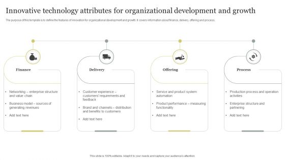 Innovative Technology Attributes For Organizational Development And Growth Microsoft PDF