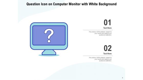 Inquiry Icon Employee Computer Monitor Laptop Representing Ppt PowerPoint Presentation Complete Deck