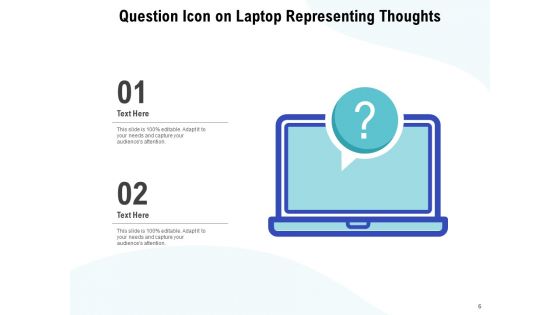 Inquiry Icon Employee Computer Monitor Laptop Representing Ppt PowerPoint Presentation Complete Deck