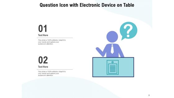 Inquiry Icon Employee Computer Monitor Laptop Representing Ppt PowerPoint Presentation Complete Deck