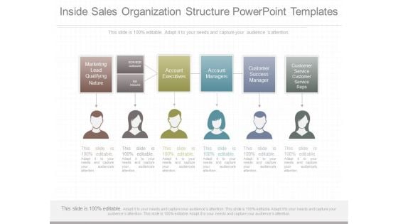 Inside Sales Organization Structure Powerpoint Templates