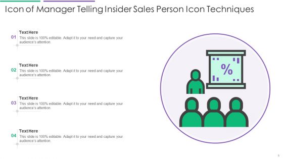 Insider Sales Person Icon Ppt PowerPoint Presentation Complete With Slides