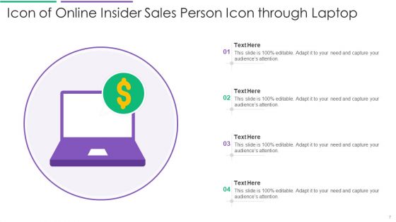 Insider Sales Person Icon Ppt PowerPoint Presentation Complete With Slides