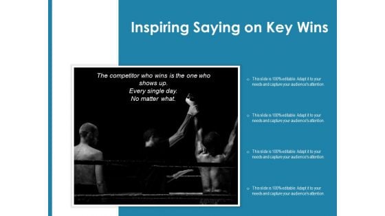 Inspiring Saying On Key Wins Ppt PowerPoint Presentation File Layout PDF