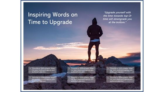 Inspiring Words On Time To Upgrade Ppt PowerPoint Presentation Pictures Maker PDF