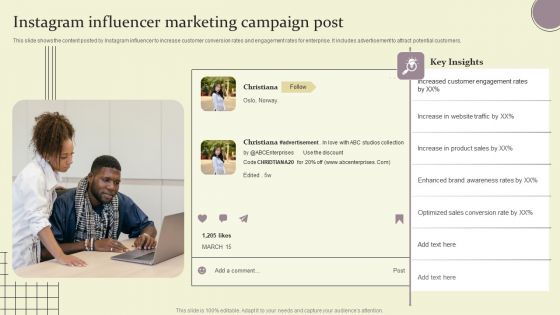 Instagram Influencer Marketing Campaign Post Ppt Ideas Aids PDF