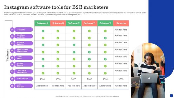 Instagram Software Tools For B2b Marketers Brochure PDF