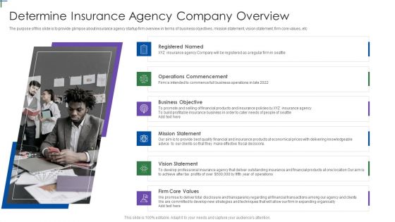 Insurance Company Business Plan Determine Insurance Agency Company Overview Brochure PDF