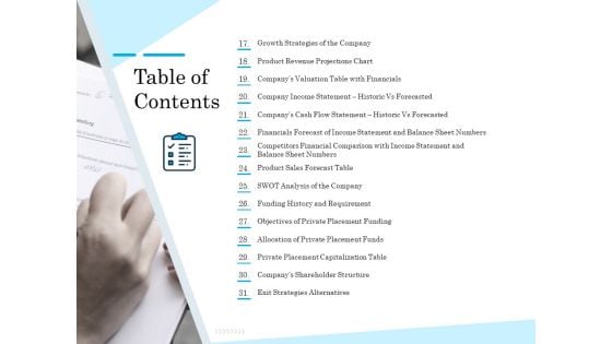 Insurance Organization Pitch Deck To Raise Money Table Of Contents Cash Mockup PDF Insurance Organization Pitch Deck To Raise Money Table Of Contents Cash Mockup PDF