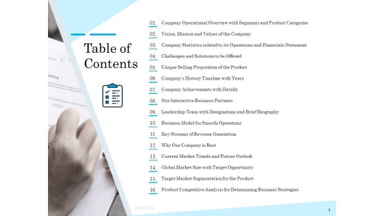 Insurance Organization Pitch Deck To Raise Money Table Of Contents Introduction PDF