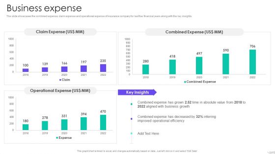 Insurance Services Firm Profile Business Expense Diagrams PDF