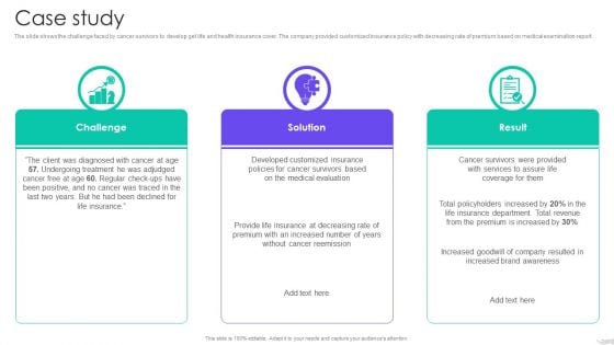 Insurance Services Firm Profile Case Study Mockup PDF