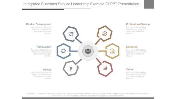 Integrated Customer Service Leadership Example Of Ppt Presentation