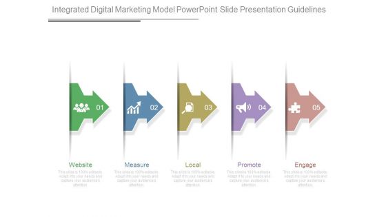 Integrated Digital Marketing Model Powerpoint Slide Presentation Guidelines