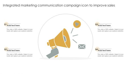 Integrated Marketing Communication Campaign Icon To Improve Sales Clipart PDF