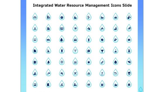 Integrated Water Resource Management Icons Slide Portrait PDF
