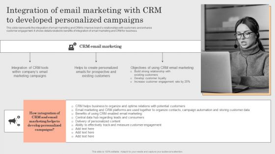 Integrating CRM Solution To Acquire Potential Customers Integration Of Email Marketing With CRM To Developed Diagrams PDF