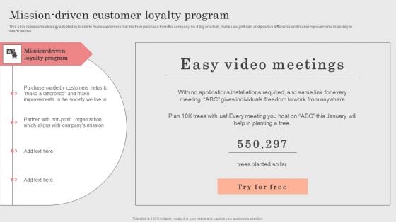 Integrating CRM Solution To Acquire Potential Customers Mission Driven Customer Loyalty Program Sample PDF