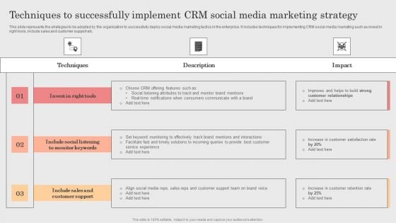 Integrating CRM Solution To Acquire Potential Customers Techniques To Successfully Implement CRM Social Media Download PDF