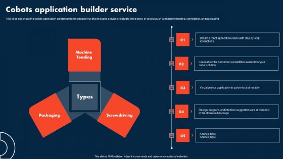 Integrating Cobots To Improve Business Processes Cobots Application Builder Service Graphics PDF Integrating Cobots To Improve Business Processes Cobots Application Builder Service Graphics PDF