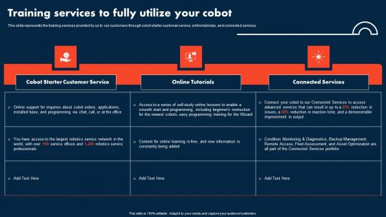 Integrating Cobots To Improve Business Processes Training Services To Fully Utilize Your Cobot Formats PDF