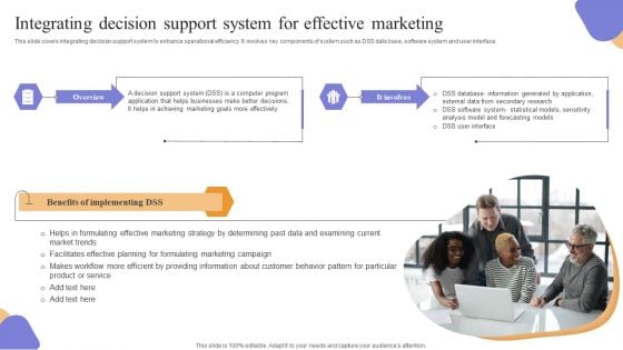 Integrating Decision Support System For Effective Marketing Slides PDF