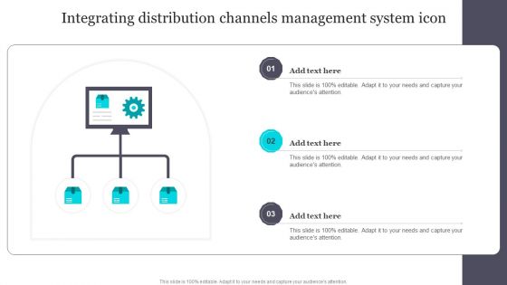 Integrating Distribution Channels Management System Icon Portrait PDF