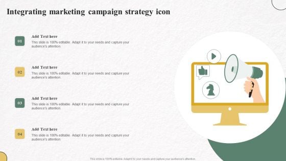 Integrating Marketing Campaign Strategy Icon Portrait PDF