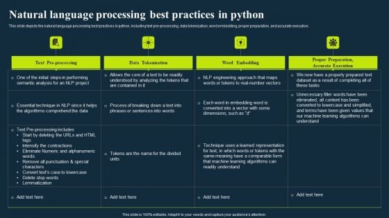 Integrating Nlp To Enhance Processes Natural Language Processing Best Practices In Python Ideas PDF