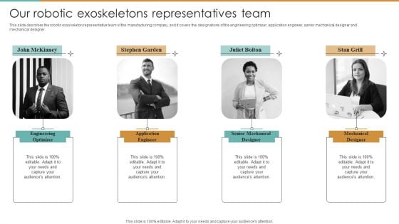 Integrating Robotic Exoskeleton Our Robotic Exoskeletons Representatives Team Formats PDF Integrating Robotic Exoskeleton Our Robotic Exoskeletons Representatives Team Formats PDF