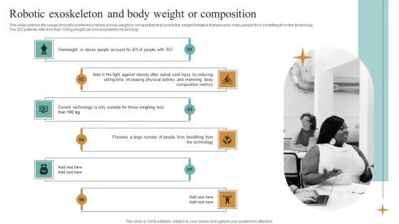 Integrating Robotic Exoskeleton Robotic Exoskeleton And Body Weight Or Composition Brochure PDF