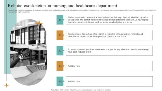 Integrating Robotic Exoskeleton Robotic Exoskeleton In Nursing And Healthcare Portrait PDF