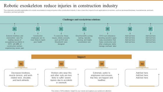 Integrating Robotic Exoskeleton Robotic Exoskeleton Reduce Injuries In Construction Summary PDF Integrating Robotic Exoskeleton Robotic Exoskeleton Reduce Injuries In Construction Summary PDF