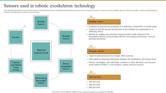 Integrating Robotic Exoskeleton Sensors Used In Robotic Exoskeleton Technology Ideas PDF