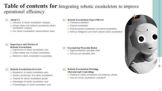 Integrating Robotic Exoskeleton To Improve Operational Efficiency Ppt PowerPoint Presentation Complete Deck With Slides Slide03