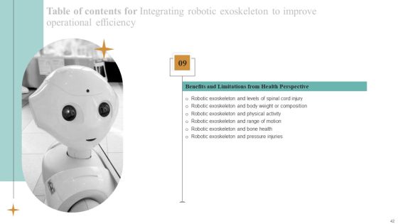 Integrating Robotic Exoskeleton To Improve Operational Efficiency Ppt PowerPoint Presentation Complete Deck With Slides Slide42