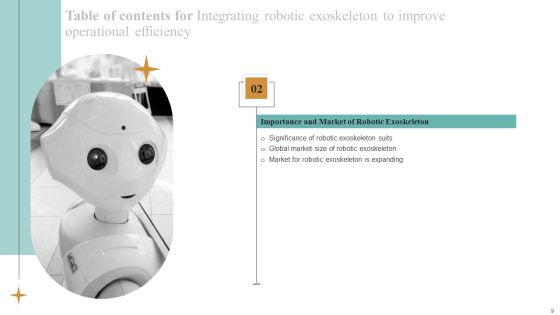 Integrating Robotic Exoskeleton To Improve Operational Efficiency Ppt PowerPoint Presentation Complete Deck With Slides Slide09