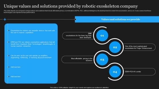 Integrating Robotic Exoskeleton Unique Values And Solutions Provided By Robotic Diagrams PDF