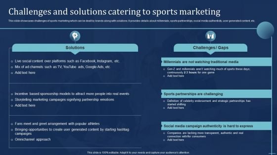 Integrating Sports Marketing Campaign Challenges And Solutions Catering To Sports Themes PDF Integrating Sports Marketing Campaign Challenges And Solutions Catering To Sports Themes PDF