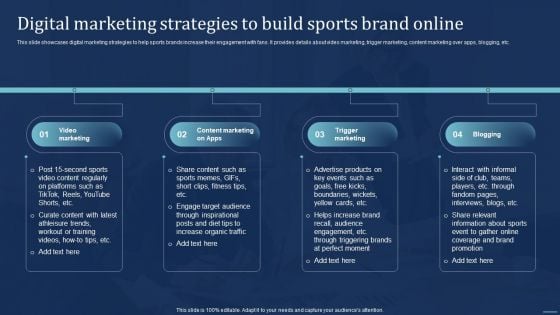 Integrating Sports Marketing Campaign Digital Marketing Strategies To Build Sports Brand Clipart PDF