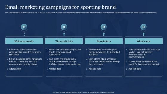 Integrating Sports Marketing Campaign Email Marketing Campaigns For Sporting Brand Guidelines PDF Integrating Sports Marketing Campaign Email Marketing Campaigns For Sporting Brand Guidelines PDF