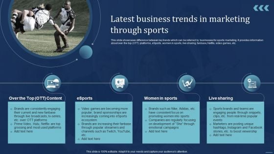 Integrating Sports Marketing Campaign Latest Business Trends In Marketing Through Sports Structure PDF