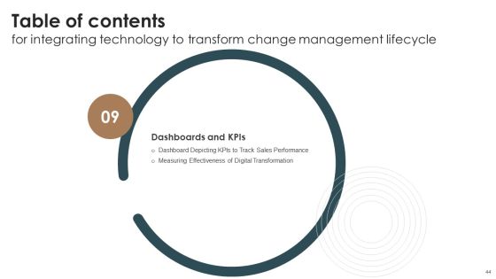 Integrating Technology To Transform Change Management Lifecycle Ppt PowerPoint Presentation Complete Deck With Slides Slide44
