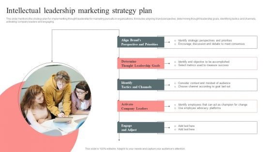 Intellectual Leadership Marketing Strategy Plan Summary PDF