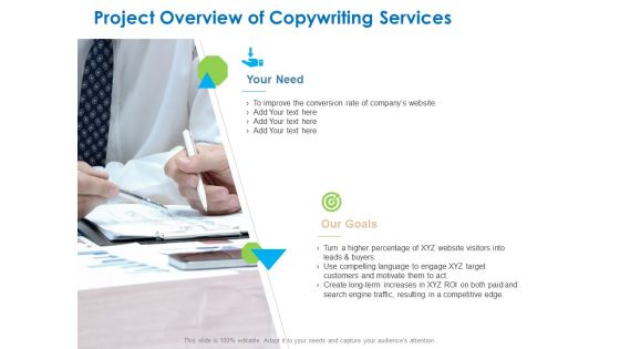 Intellectual Property Project Overview Of Copywriting Services Ppt PowerPoint Presentation Outline Gridlines PDF