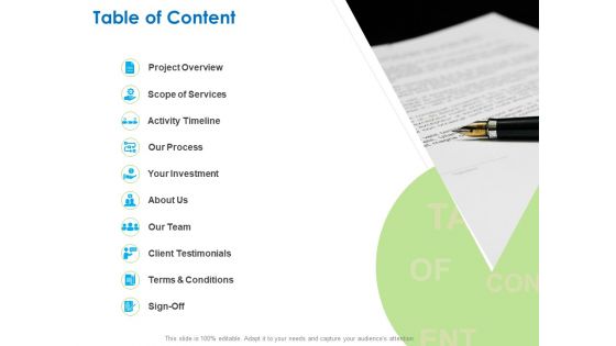 Intellectual Property Table Of Content Ppt PowerPoint Presentation Pictures Slide Portrait PDF