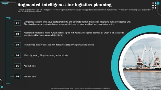 Intelligence Amplification IA IT Augmented Intelligence For Logistics Planning Graphics PDF