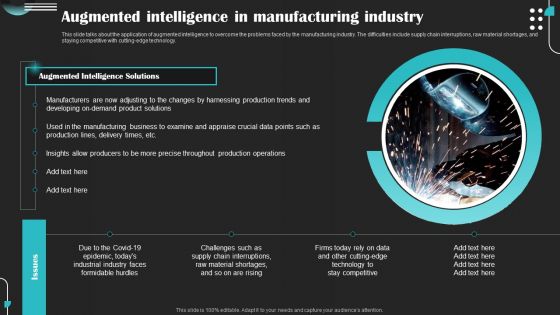 Intelligence Amplification IA IT Augmented Intelligence In Manufacturing Industry Demonstration PDF