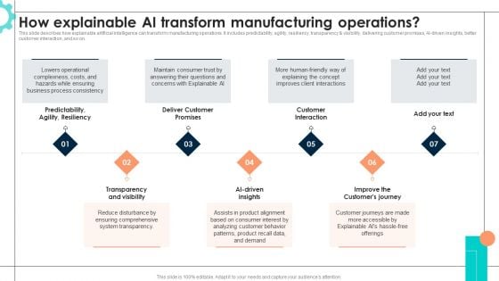 Intelligent Manufacturing How Explainable AI Transform Manufacturing Operations Introduction PDF