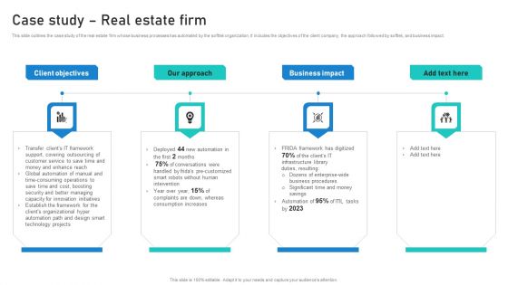 Intelligent Process Automation IPA Case Study Real Estate Firm Introduction PDF